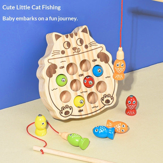 BaoKids™ Magnetic Kitten Fishing Game – Montessori Early Learning Toy