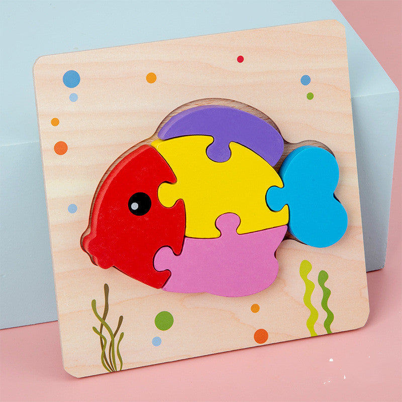 BaoKids™ Montessori Wooden 3D Puzzle - Animal Shapes