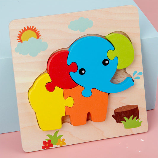 BaoKids™ Montessori Wooden 3D Puzzle - Animal Shapes