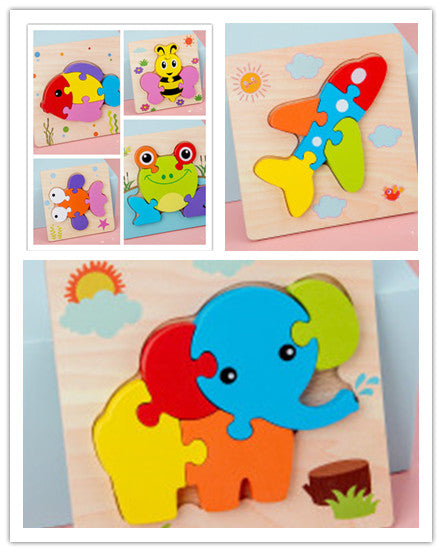 BaoKids™ Montessori Wooden 3D Puzzle - Animal Shapes
