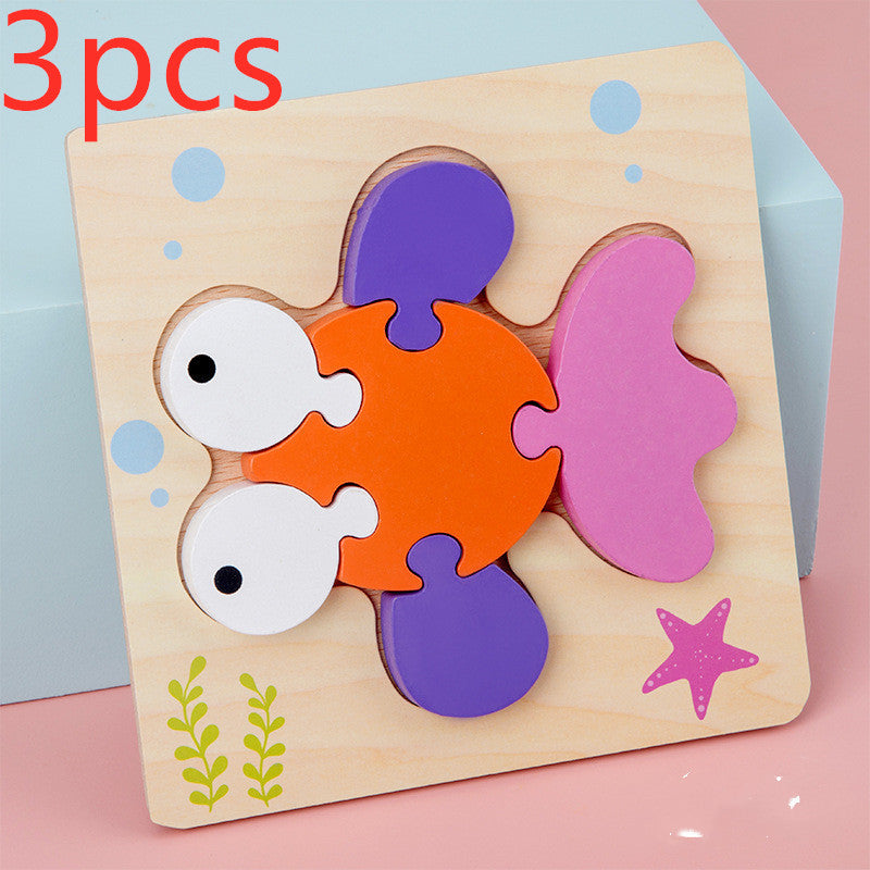 BaoKids™ Montessori Wooden 3D Puzzle - Animal Shapes