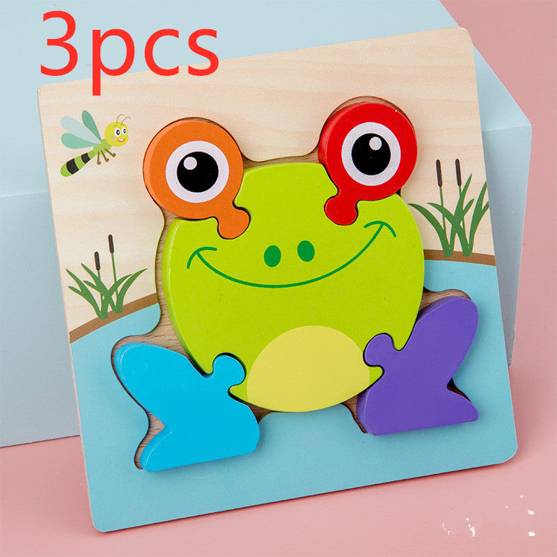 BaoKids™ Montessori Wooden 3D Puzzle - Animal Shapes