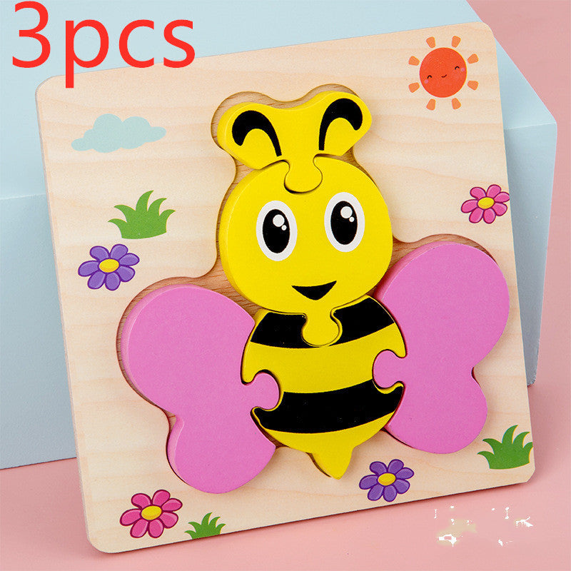 BaoKids™ Montessori Wooden 3D Puzzle - Animal Shapes