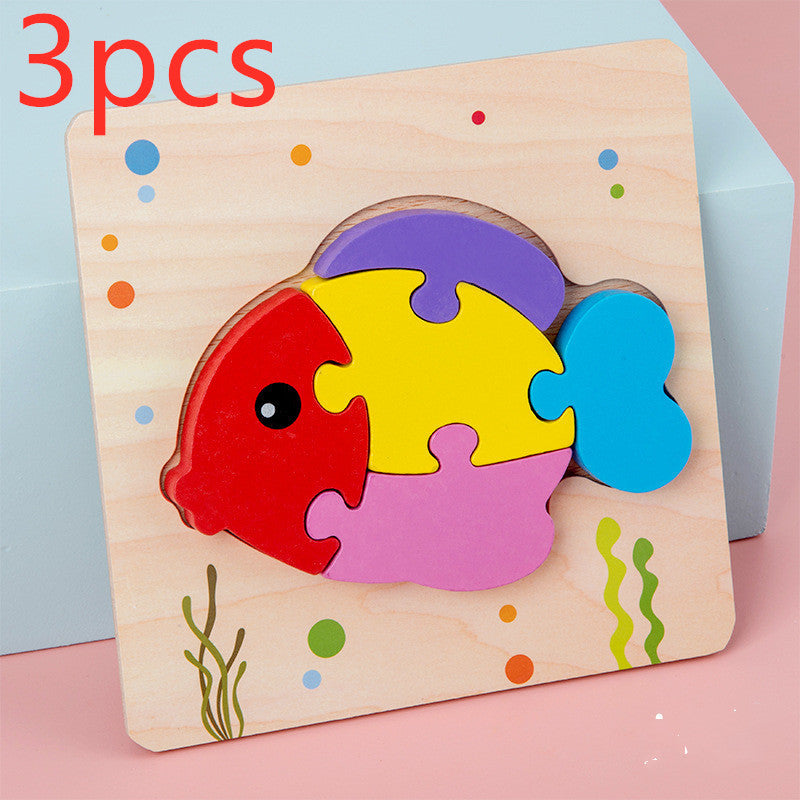 BaoKids™ Montessori Wooden 3D Puzzle - Animal Shapes