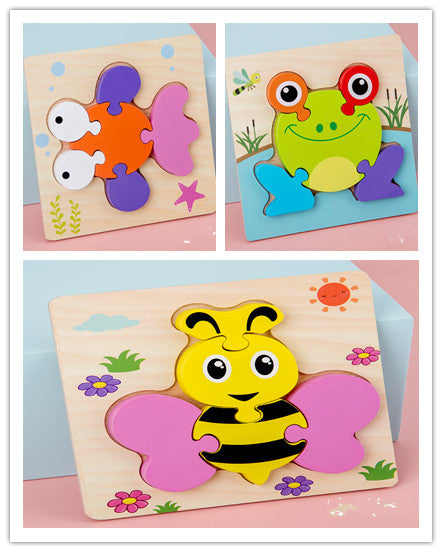 BaoKids™ Montessori Wooden 3D Puzzle - Animal Shapes