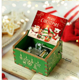 BaoKids™ Wooden Melody – Classic Hand-Cranked Music Box