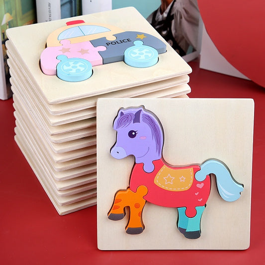 BaoKids™ Montessori Wooden 3D Puzzle— Early Learning Collection