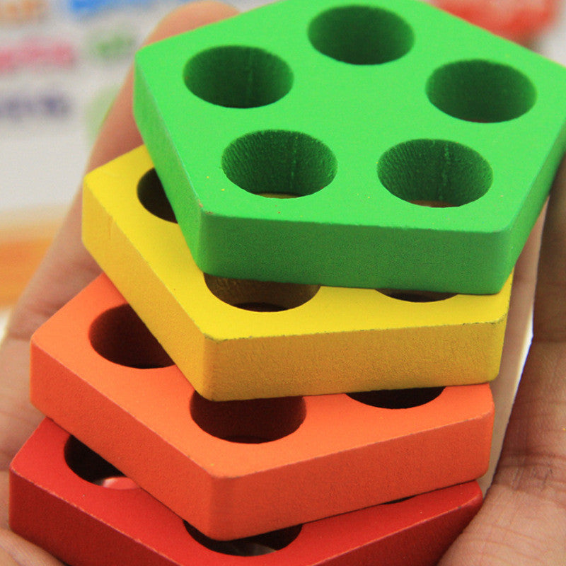 BaoKids™ Montessori Wooden Shape Matching Blocks