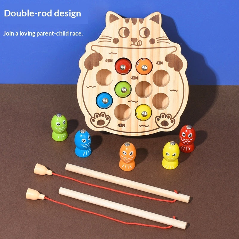 BaoKids™ Magnetic Kitten Fishing Game – Montessori Early Learning Toy