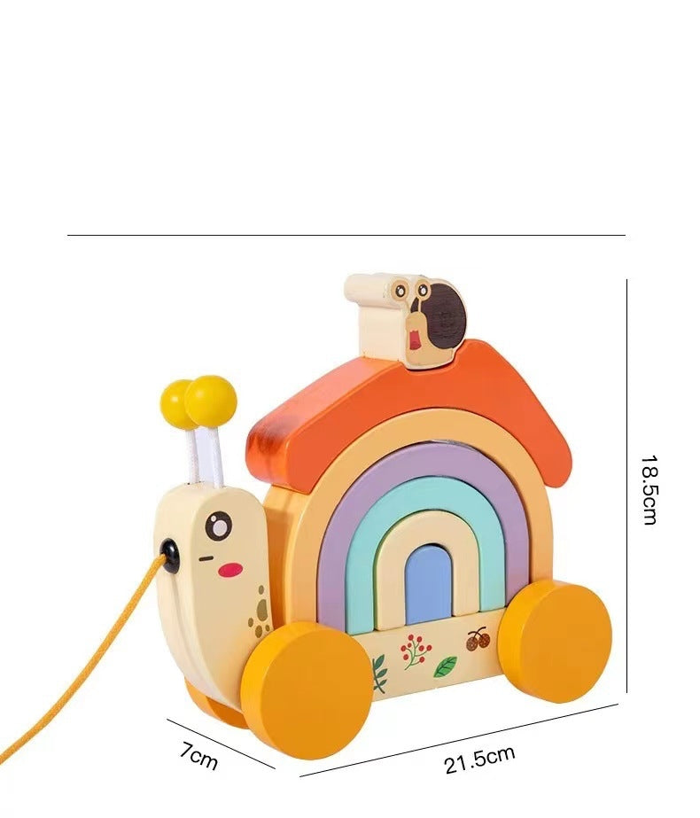 BaoKids™ Wooden Toddler Companion – Classic Pull-Along Toy