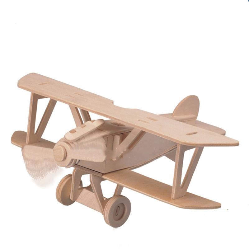 BaoKids™ 3D Wooden Aircraft Puzzle – DIY Engineering Toy