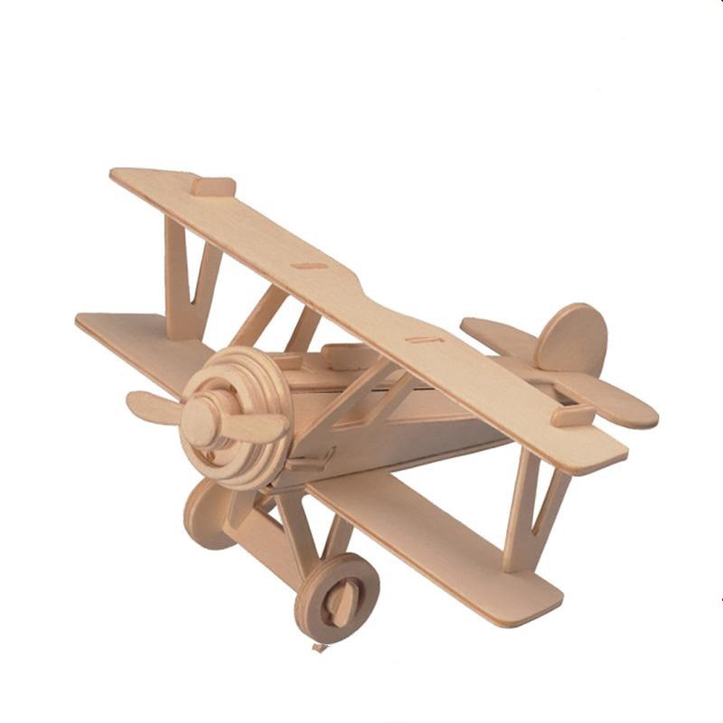BaoKids™ 3D Wooden Aircraft Puzzle – DIY Engineering Toy