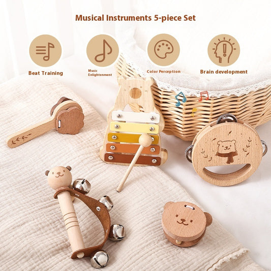 BaoKids™ Little Maestro – 5-Piece Wooden Musical Discovery Set