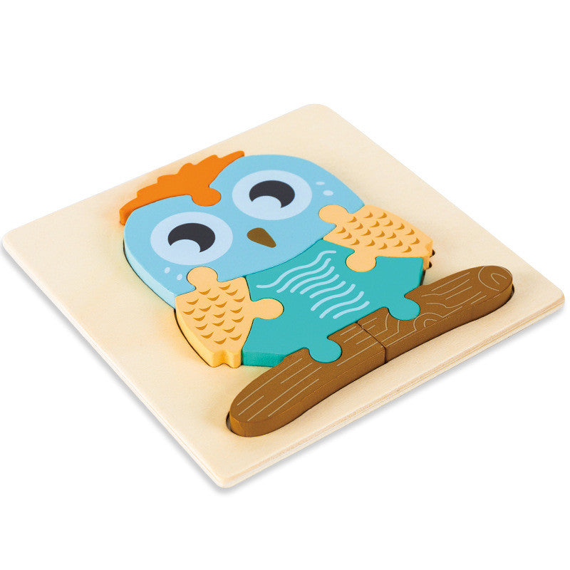 BaoKids™ Montessori Wooden 3D Puzzle - Owl Edition.