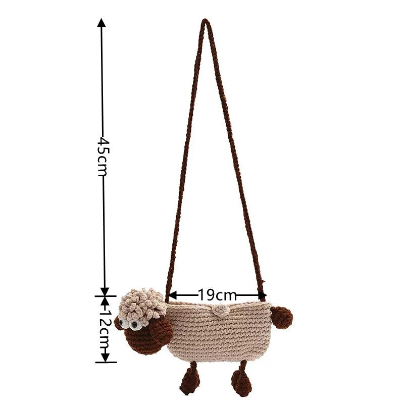 BaoKids™ Fluffy Friend – Little Sheep Knitted Messenger Bag