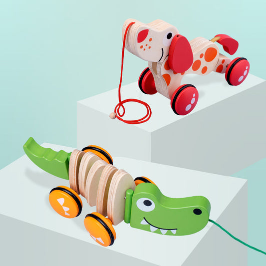 BaoKids™ Wooden Toddler Companion – Classic Pull-Along Toy