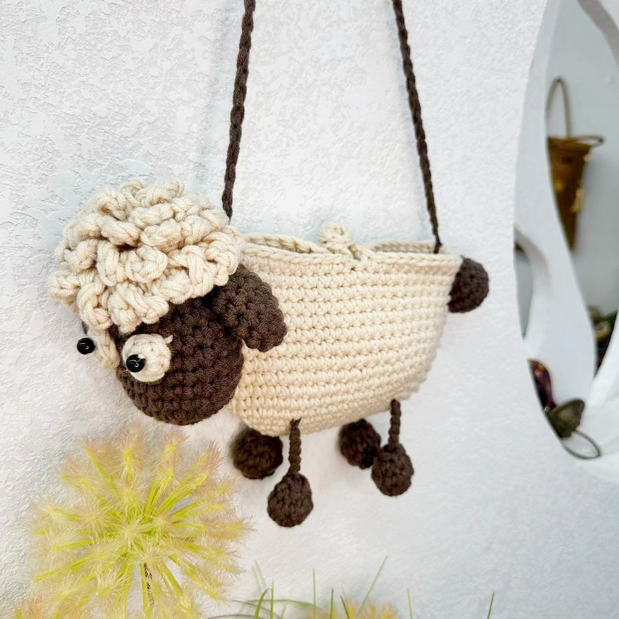 BaoKids™ Fluffy Friend – Little Sheep Knitted Messenger Bag