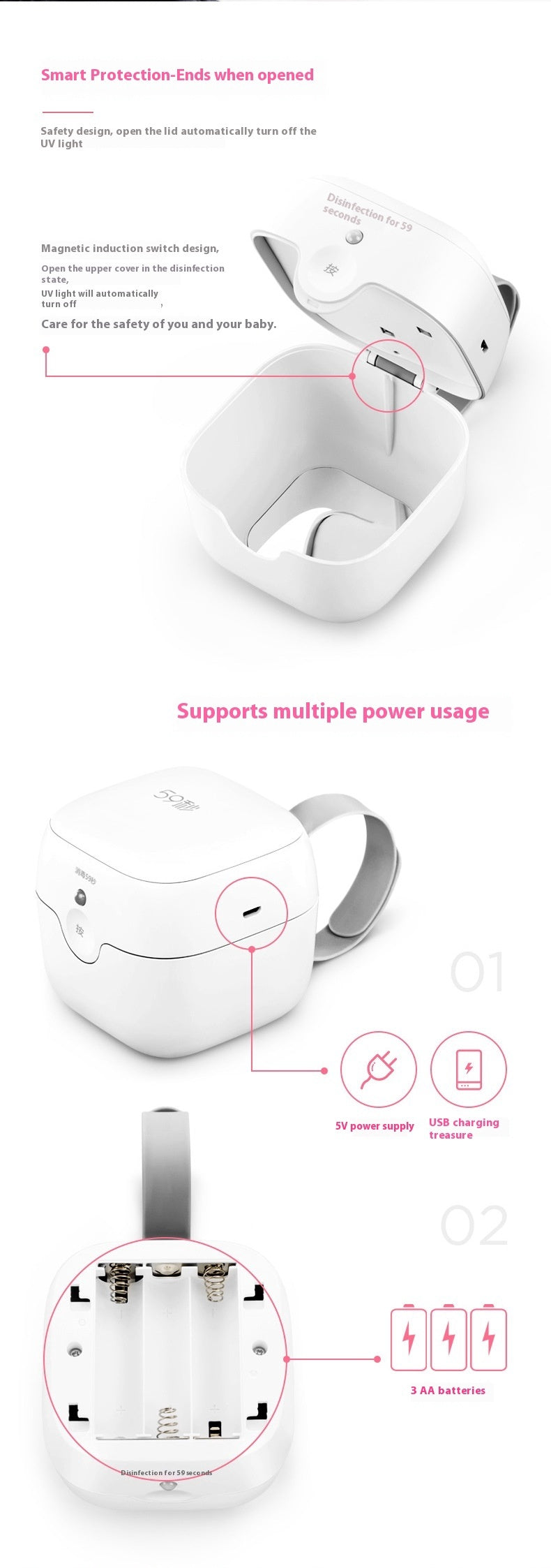 BaoKids™ PureZap – 59S Portable UV Sterilizer Box✨