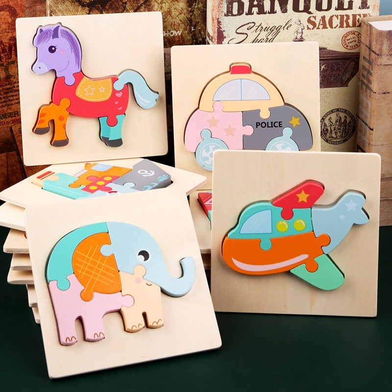 BaoKids™ Montessori Wooden 3D Puzzle— Early Learning Collection