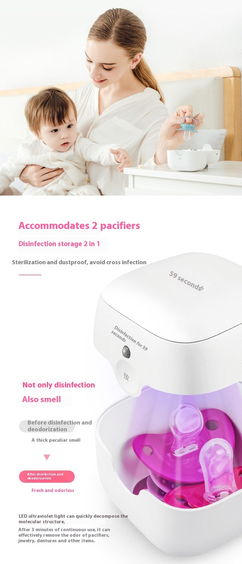 BaoKids™ PureZap – 59S Portable UV Sterilizer Box✨