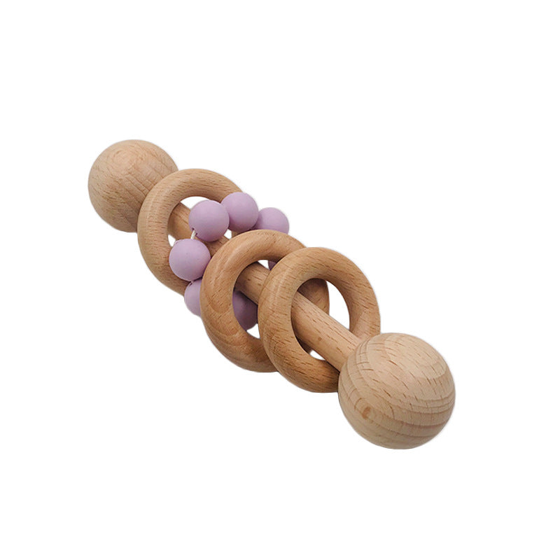 BaoKids™ GentleTouch – Wooden & Silicone Teether Rattle
