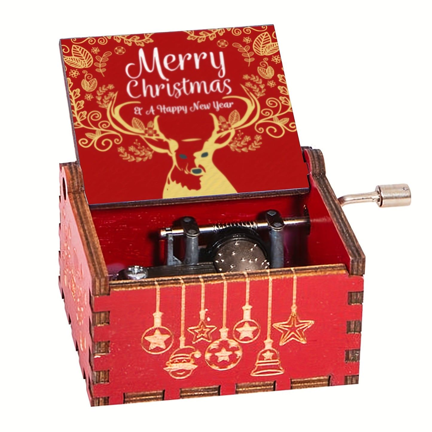 BaoKids™ Wooden Melody – Classic Hand-Cranked Music Box